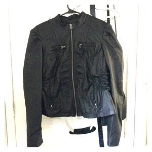 Black Faux Feather Jacket